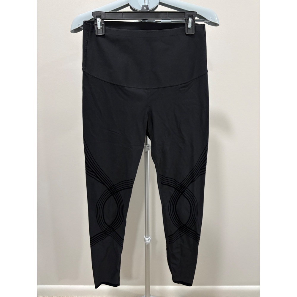 Fanka Body Sculpt Leggings Reversible Wear Black Compression Size M/L 27"